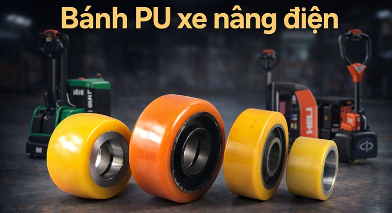Tổng kho bánh PU cho xe nâng điện