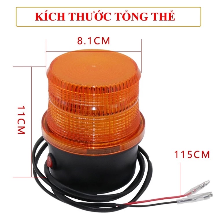 Đèn LED xoay có còi lắp cho xe nâng