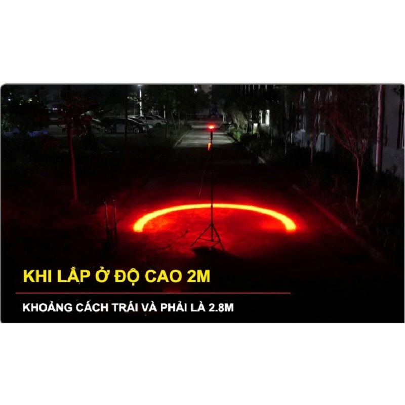 Test đèn cảnh báo chữ U lắp cho xe nâng