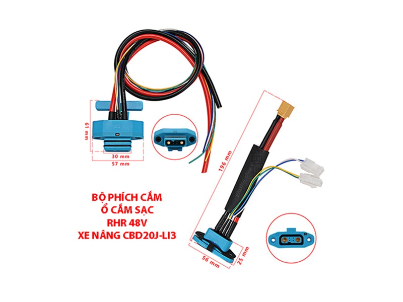 Thông số kỹ thuật giắc sạc RHR 48V