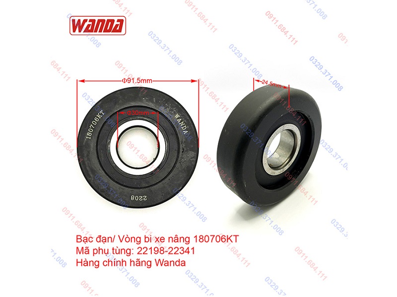 Kích thước vòng bi bạc đạn càng 180706KT (22198-22341/ 24258-33401)