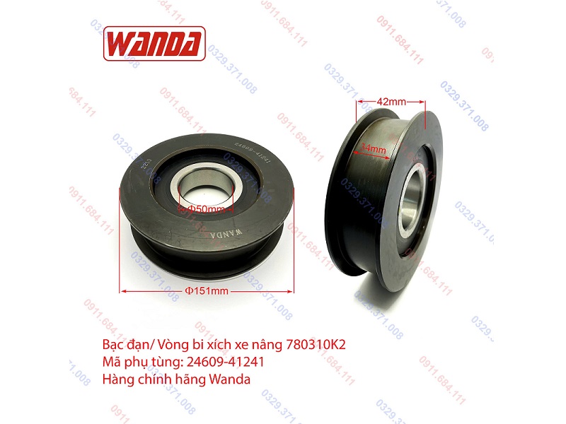 Bạc đạn xích 780310K2 (24609-41241) Wanda