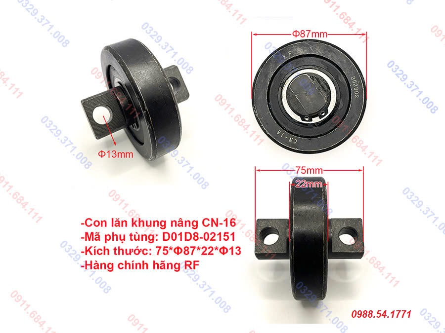 Kích thước vòng bi xe nâng CN-16 (D01D8-22161)