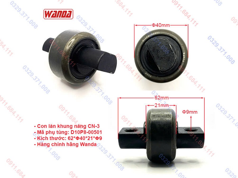 Kích thước vòng bi, bạc đạn D10P8-00501 (CN-3)