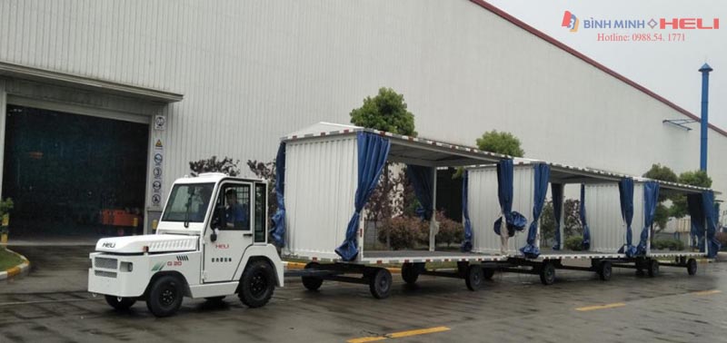 Xe kéo hàng Heli sử dụng trong nhà máy công nghiệp