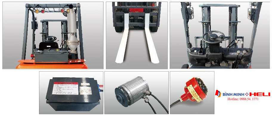 Các bộ phận chống cháy nổ trên xe nâng dầu Heli