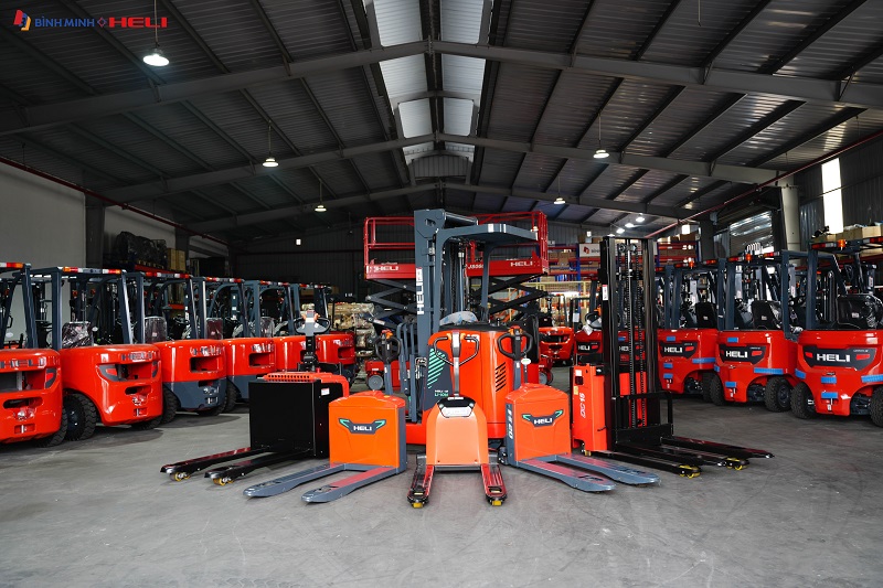 Đại lý bán xe nâng tay điện cao Heli