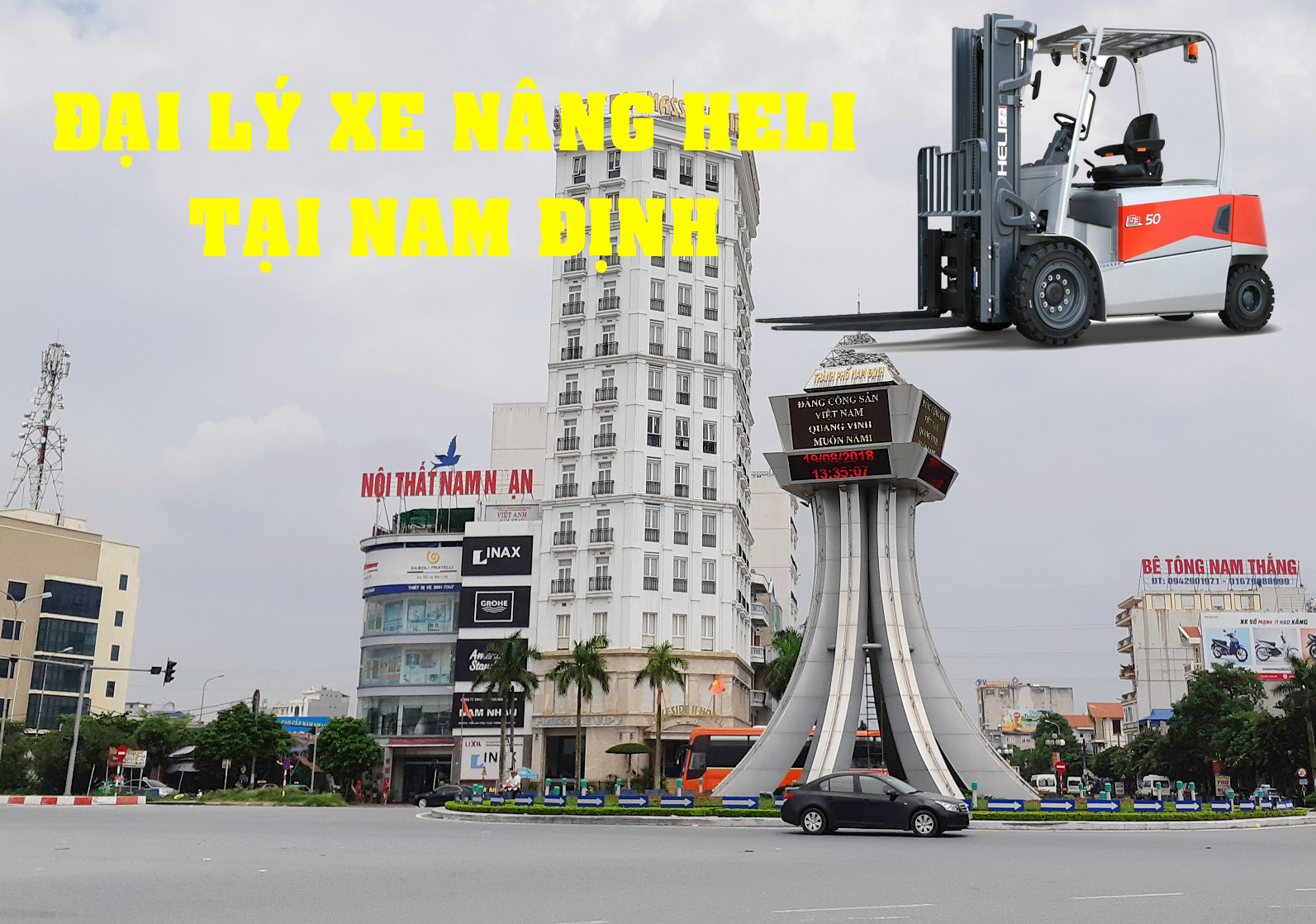 Đại lý bán xe nâng Heli tại Nam Định