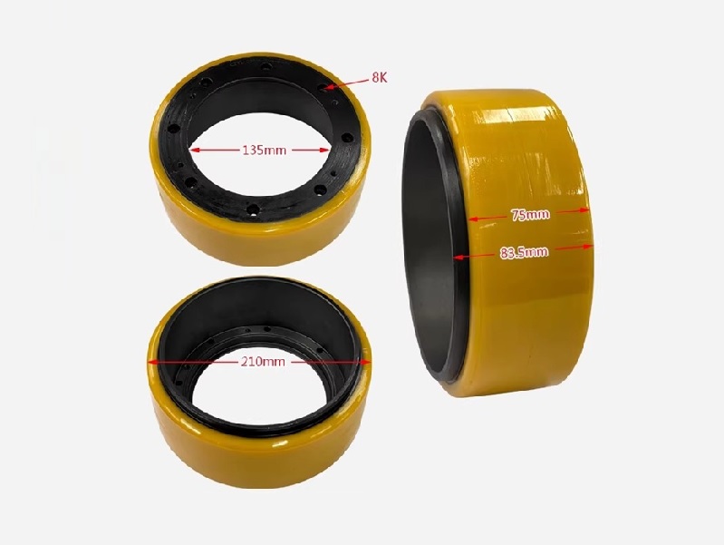 Bánh PU xe nâng 210x75/83.5-135-8K