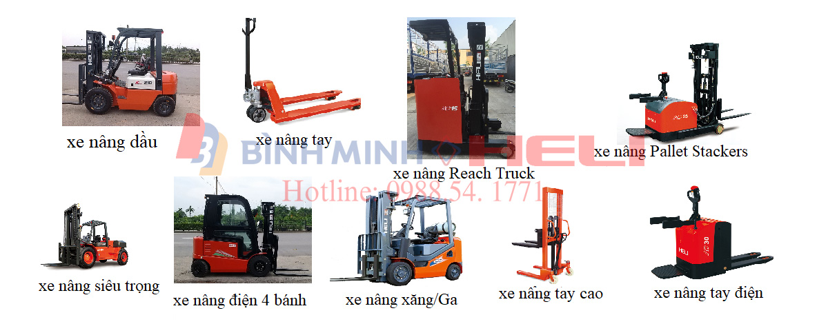 Tổng hợp các loại xe nâng Heli