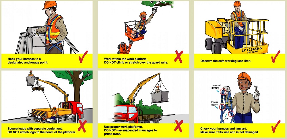Sử dụng xe nâng người an toàn