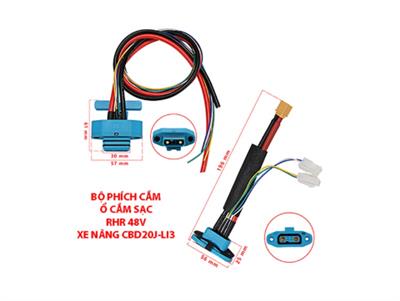Bộ giắc sạc và ổ cắm sạc xe nâng HELI CBD20J-Li3
