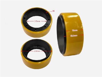 Bánh PU xe nâng 210x75/83.5-135-8K (8 lỗ)
